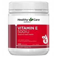 【特价25年6月】Healthy Care Vitamin E 500IU 维生素E 200 Capsules