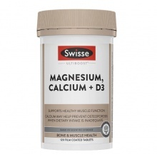 Swisse Ultiboost Magnesium, Calcium + D3 Tablets For Bone Health 120 Pack swisse 钙镁片