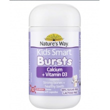 Natures Way 佳思敏儿童钙d3咀嚼胶囊50粒装 Kids Smart Calcium  Vitamin D 50 Chewable Capsules