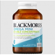 Blackmores mini迷你鱼油200粒 Omega Mini Double Concentrate Fish Oil 200 Capsules