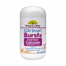 Natures way Bursts 佳思敏钙镁锌 Liquid Algae Calcium with Magnesium + Zinc 30 Chewable soft capsules