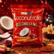 Tropical Fields 微辣椰子卷 GOCHUJANG Coconut Rolls Mild Spicy 400G
